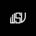 WSV letter logo design on black background. WSV creative initials letter logo concept. WSV letter design.WSV letter logo design on