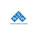 WSW letter logo design on white background. WSW creative initials letter logo concept. WSW letter design Royalty Free Stock Photo