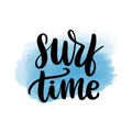 Lettering surf time Royalty Free Stock Photo