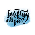 Lettering surfing life