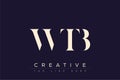 WTB abstract letter logo design Royalty Free Stock Photo