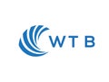 WTB letter logo design on white background. WTB creative circle letter logo Royalty Free Stock Photo