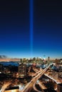 WTC 9/11 Tribute In Light Aerial Royalty Free Stock Photo