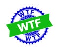 WTF Bicolor Clean Rosette Template for Stamp Seals Royalty Free Stock Photo