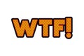 Wtf comic words isolated icon Royalty Free Stock Photo