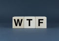 Wtf. Cubes form the word WTF