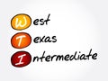WTI - West Texas Intermediate acronym Royalty Free Stock Photo