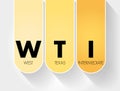 WTI - West Texas Intermediate acronym, concept background
