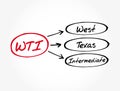 WTI - West Texas Intermediate acronym, concept background Royalty Free Stock Photo