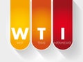 WTI - West Texas Intermediate acronym Royalty Free Stock Photo
