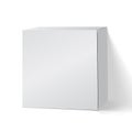 Wtite box isolated on Wtite background. Top view. Template for your presentation design, banner, brochure or poster Royalty Free Stock Photo