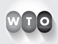 WTO World Trade Organization - intergovernmental organization that regulates and facilitates international trade between nations,