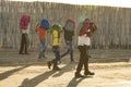 Wuayu kids on the Guajira dessert Royalty Free Stock Photo