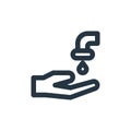 wudhu vector icon. wudhu editable stroke. wudhu linear symbol for use on web and mobile apps, logo, print media. Thin line