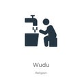 Wudu icon vector. Trendy flat wudu icon from religion collection isolated on white background. Vector illustration can be used for