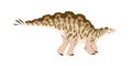 Wuerhosaurus, prehistoric reptile, extinct dinosaur. Prehistory animal of Jurassic period. Big huge dino lizard profile