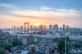 Wuhan bridge cityscape