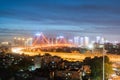 Wuhan bridge night view