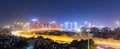 Wuhan bridge night view