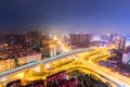 Wuhan overpass at night