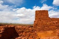 The Wukoki Pueblo ruins with the Painted Desert in the far distance Royalty Free Stock Photo