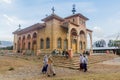 WUKRO, ETHIOPIA - MARCH 21, 2019: View of a church in Wukro, Ethiop
