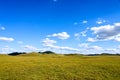 WulanBu all grassland ancient battlefield autumn scenery Royalty Free Stock Photo