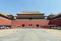 Wumen, the Meridian Gate of Forbidden City in Beijing Royalty Free Stock Photo