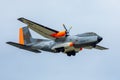 Transall C160 in special paint on the air base in Wunstorf Royalty Free Stock Photo