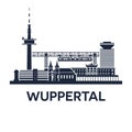 Wuppertal Skyline Emblem Royalty Free Stock Photo