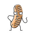 wurst meat character color icon vector illustration