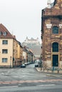 Empty streets of the city of Wurzburg, Germany