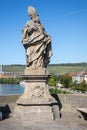 Wurzburg\'s Old Main Bridge, Germany - Alte Mainbrucke - with many nice statues - Fridericus -