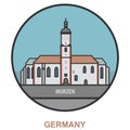 Wurzen. Cities and towns in Germany Royalty Free Stock Photo
