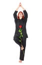 Wushu Woman With Red Rose