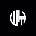 WUT logo WUT icon WUT monogram WUT letter minimalist Circle flat Unique modern abstract logo design Royalty Free Stock Photo