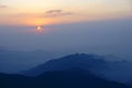 Wutai Mountain sunrise Royalty Free Stock Photo