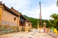 Wutaishan(Mount Wutai) scene-Longquan temple main gate. Royalty Free Stock Photo