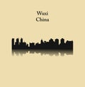 Wuxi, China city silhouette Royalty Free Stock Photo