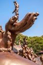 Wuxi Lingshan Giant Buddha Scenic Area 100 children play Maitreya large bronze sculpture