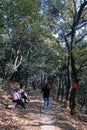 Wuyan Mountain near Hangzhou in Zhejiang Province, China. Walking on Wuyan Mountain near Longjing Tea Village.