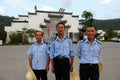 Wuyan province policemen in China Royalty Free Stock Photo