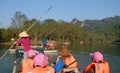 Rafting on the Nine Bends River at Wuyishan Mountains in China