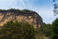 DaWang Peak (Great King Peak) in Wuyi mountains. Close up view with forest in the