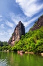 Wuyishan nine bend river china Royalty Free Stock Photo