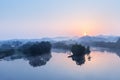 Wuyuan landscape of moon bay in sunrise Royalty Free Stock Photo