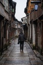 Local walking in the old streets of Wuzhen