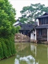 Wuzhen water town, Zhejiang province, China. Time, art and history Royalty Free Stock Photo