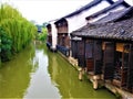 Wuzhen water town, Zhejiang province, China. Time, art and history Royalty Free Stock Photo