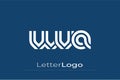 WVA Creative Unique Modern Letter Logo Design. Elegant Monogram Logo Design with Decorative Elements and Typography Royalty Free Stock Photo